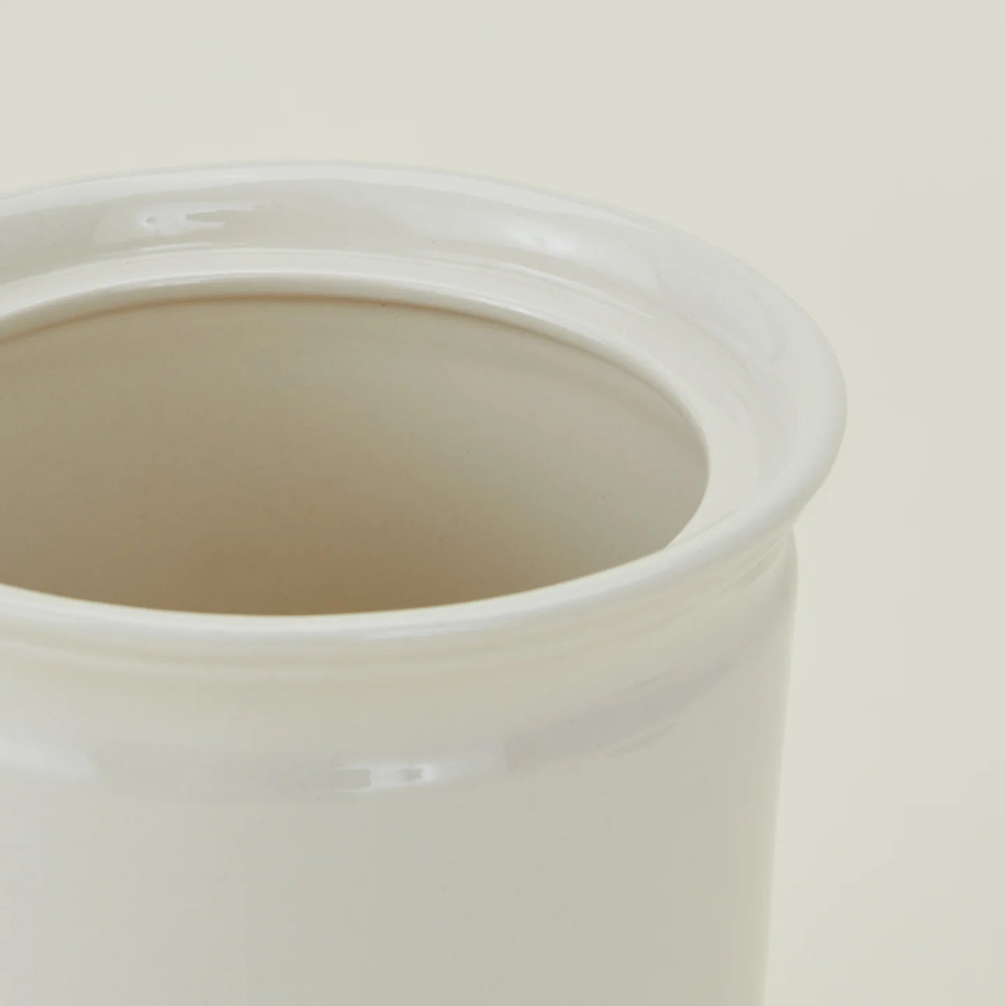 Larder Crock - Ivory Ceramic Storage Container