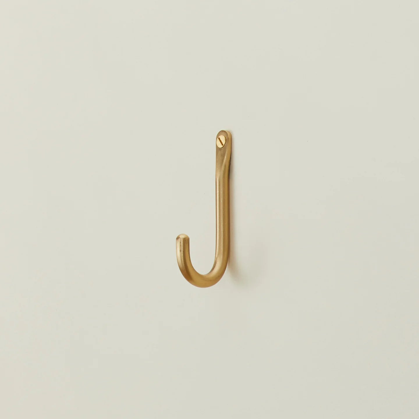 Golden Linen brass wall hook – polished brass minimalist hook for storage