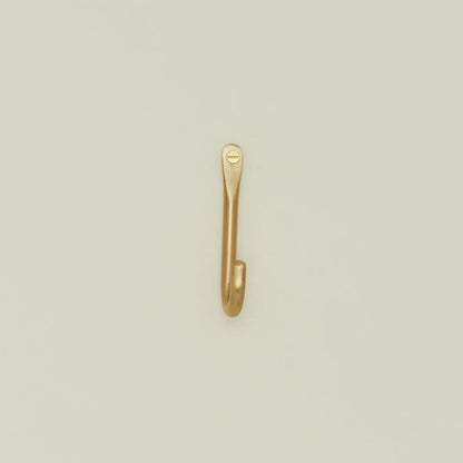 Brass Wall Hook – Polished Brass, Minimalist Design for Entryway & Bathroom Storage