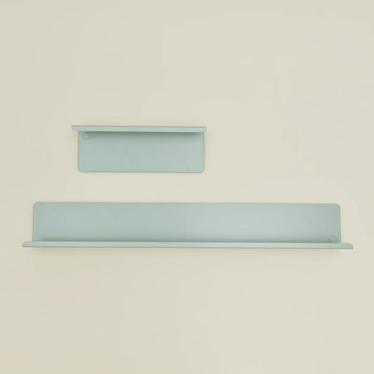 Golden Linen Ledge Shelf in Sage Green - Floating Shelf