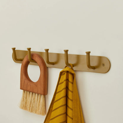 Mustard Hook Rack – Solid Metal Wall Hooks for Entryway & Bathroom