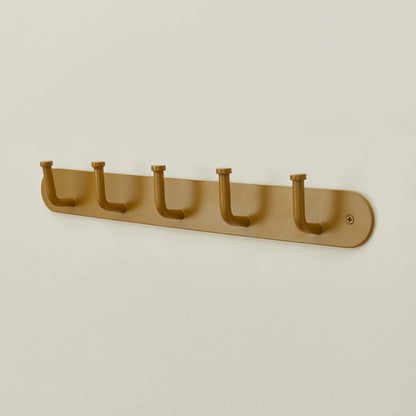 Mustard Hook Rack – Solid Metal Wall Hooks for Entryway & Bathroom