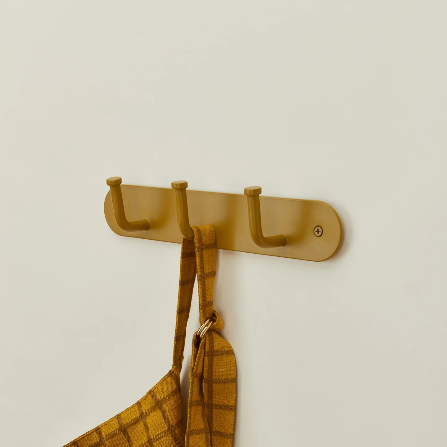 Mustard Hook Rack – Solid Metal Wall Hooks for Entryway & Bathroom