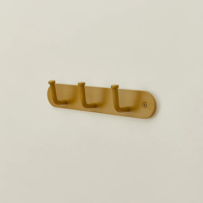 Mustard Hook Rack – Solid Metal Wall Hooks for Entryway & Bathroom