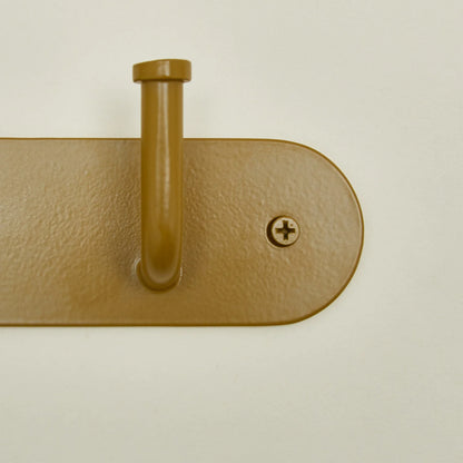 Mustard Hook Rack – Solid Metal Wall Hooks for Entryway & Bathroom