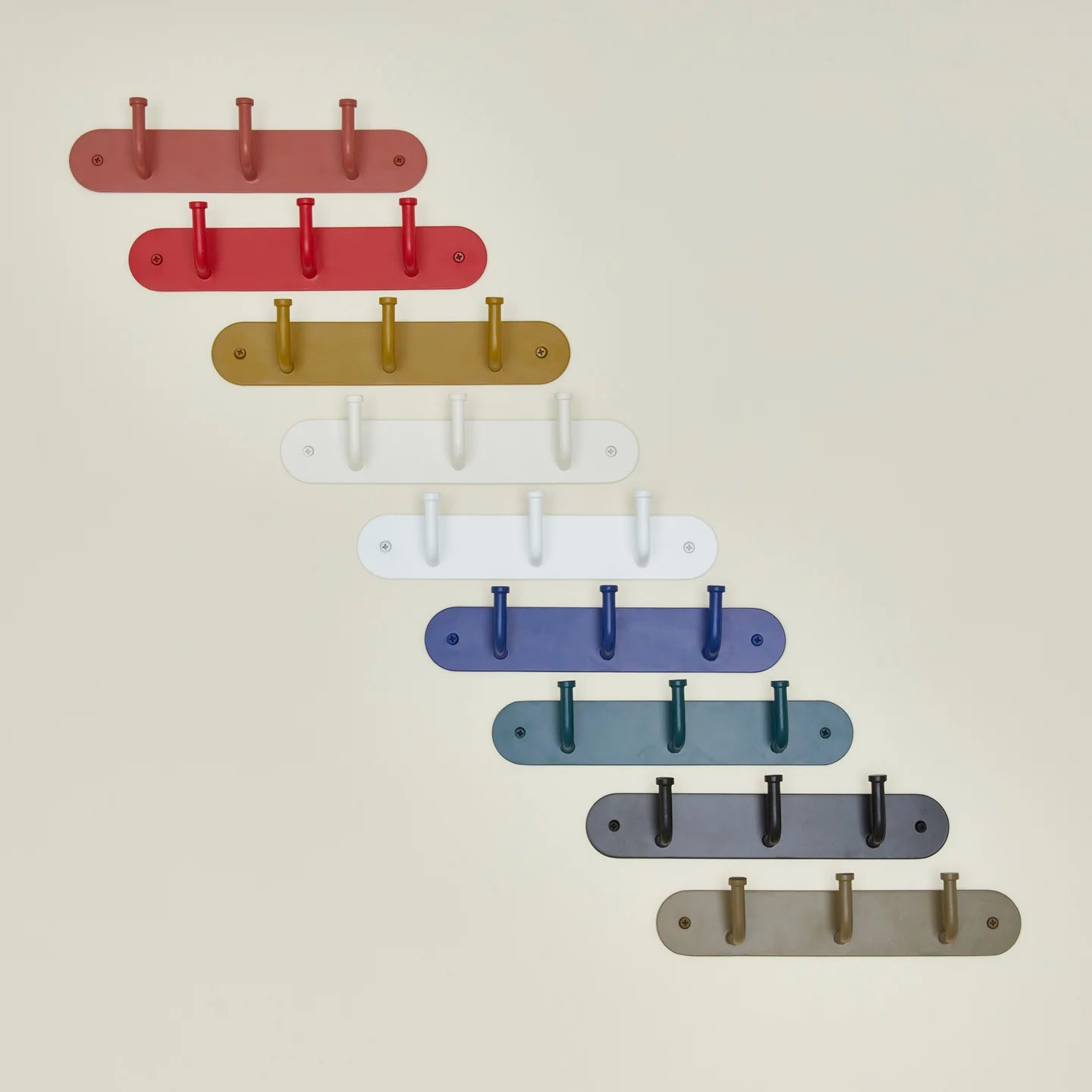 Mustard Hook Rack – Solid Metal Wall Hooks for Entryway & Bathroom
