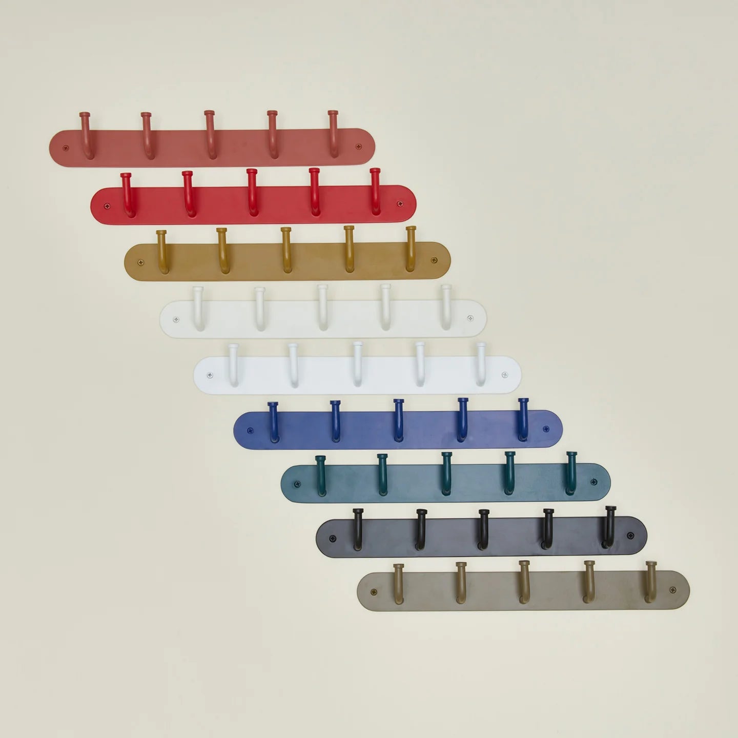 Mustard Hook Rack – Solid Metal Wall Hooks for Entryway & Bathroom
