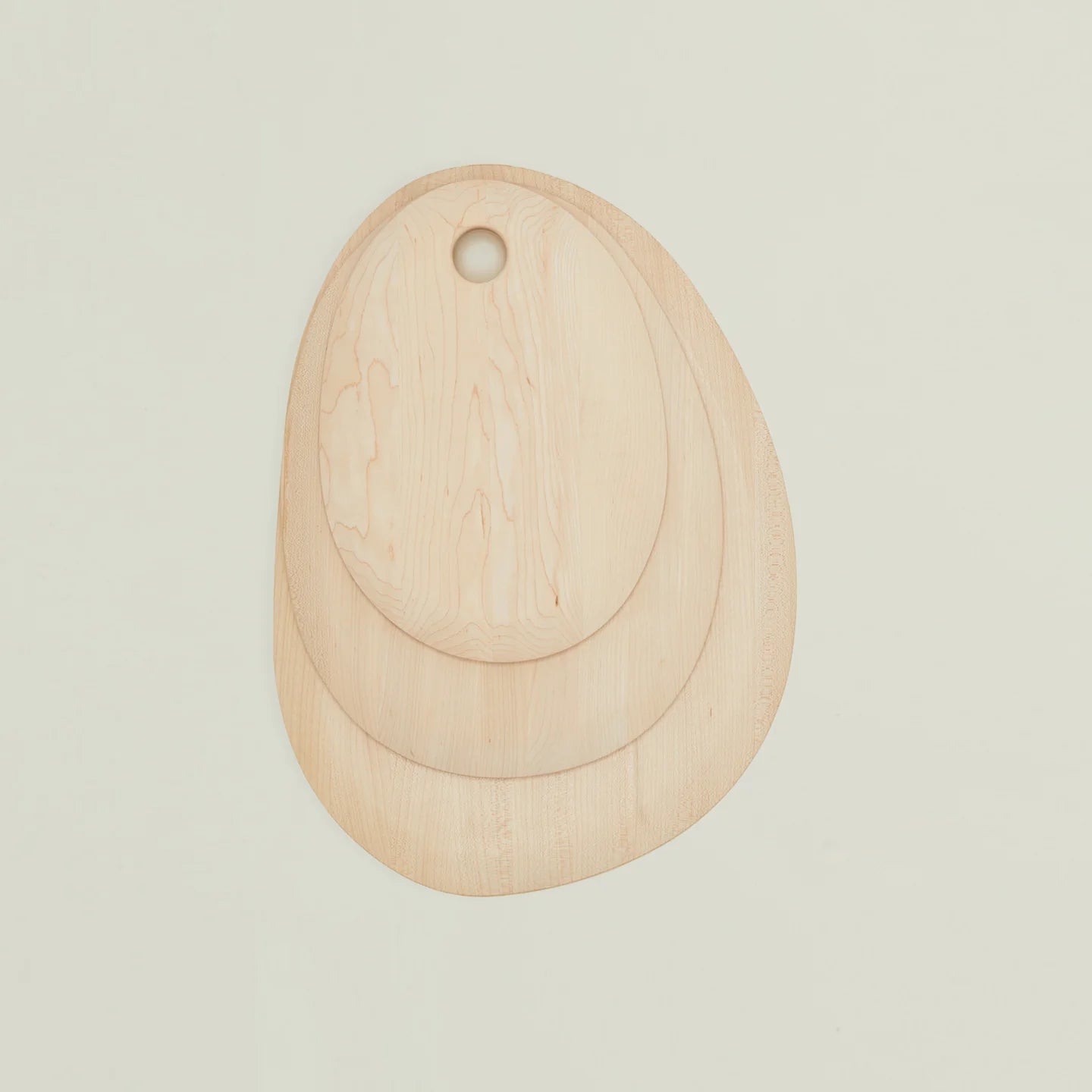 Golden Linen Maple Pebble Cutting Board - handmade organic maple wood cutting board