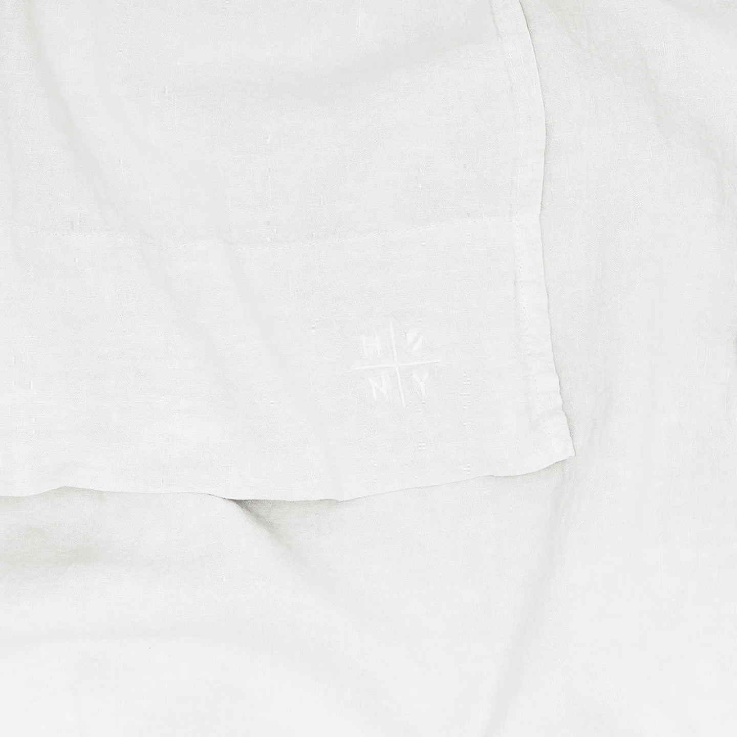 Golden Linen Simple Flat Sheet in White - European linen bedding