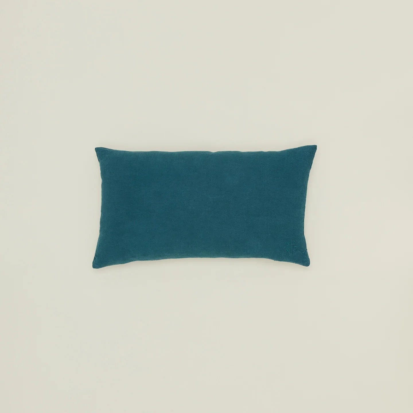 Golden Linen Simple Linen 12x22 Pillow in Peacock color