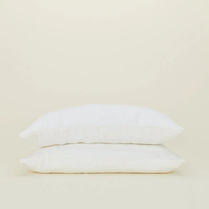 Golden Linen Simple Linen Pillowcases, Set of 2 - White