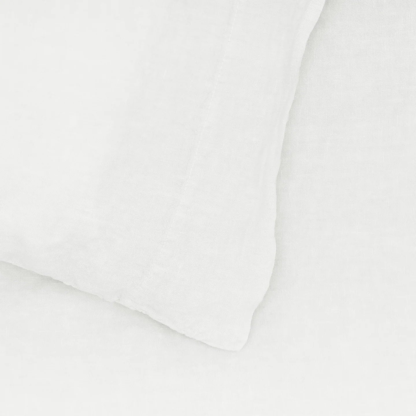 Simple Linen Pillowcases, Set of 2 - White