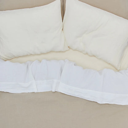 Simple Linen Pillowcases, Set of 2 - White
