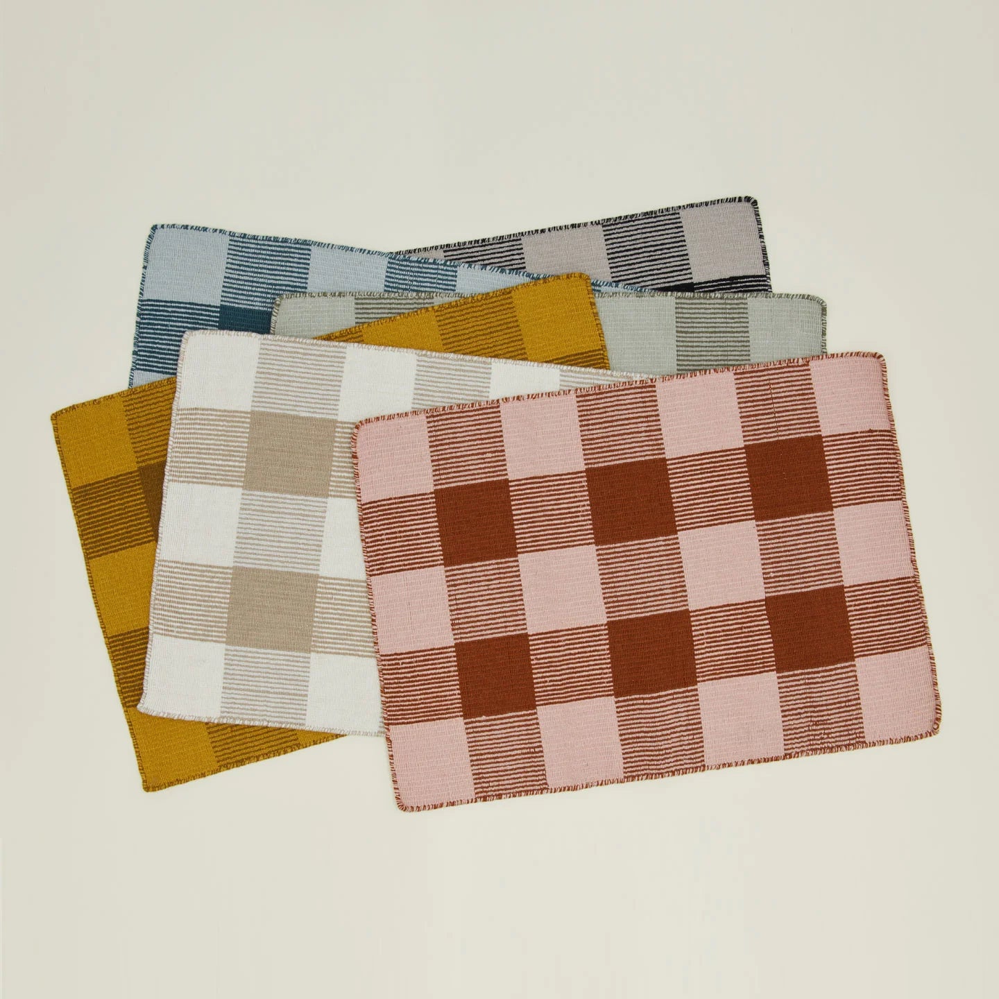 Simple Plaid Rug - Ivory/Flax | New Zealand Wool