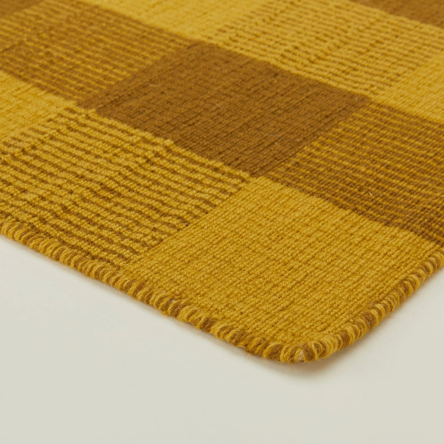 Simple Plaid Runner Rug – Mustard/Bronze 2.5x8 ft