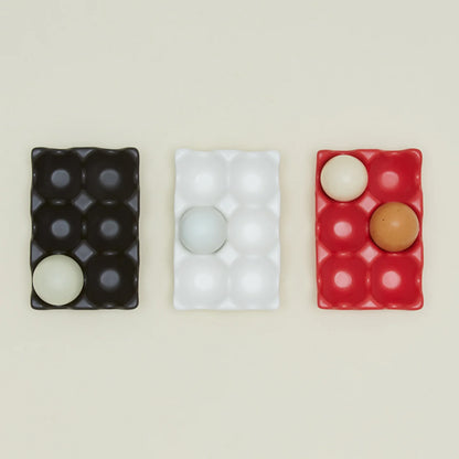 White Ceramic Half Dozen Egg Holder