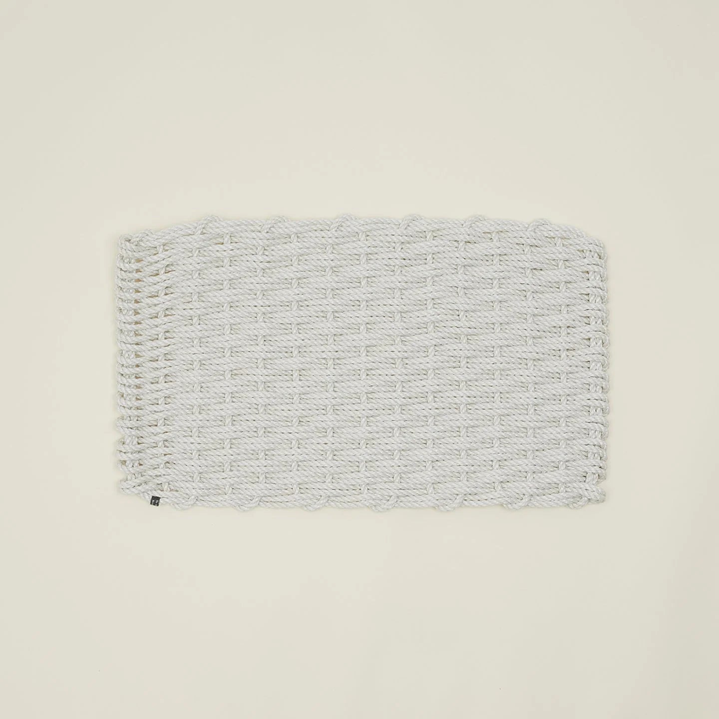 Golden Linen Woven Rope Doormat in Oyster color