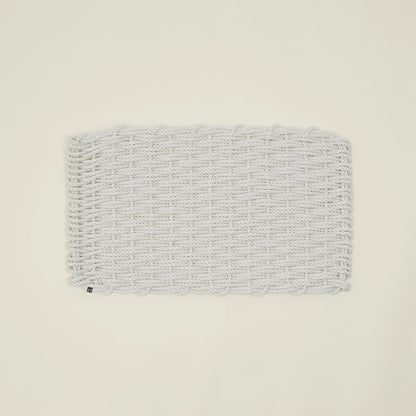 Golden Linen Woven Rope Doormat in Oyster color