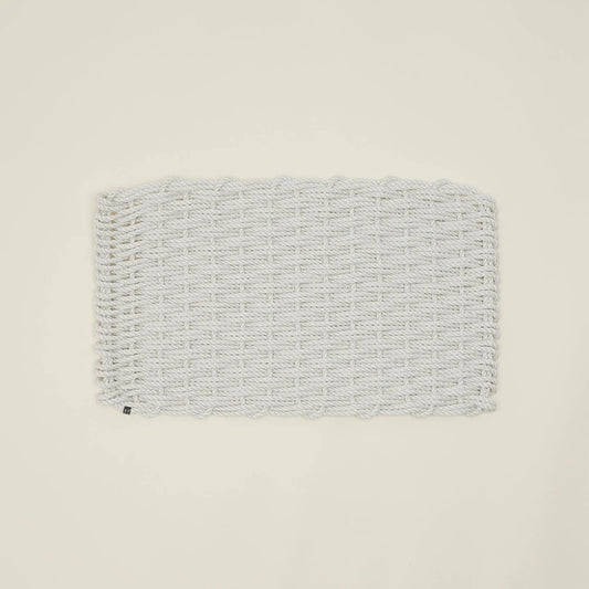Golden Linen Woven Rope Doormat in Oyster color